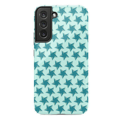 Teal Star Pattern Phone Case